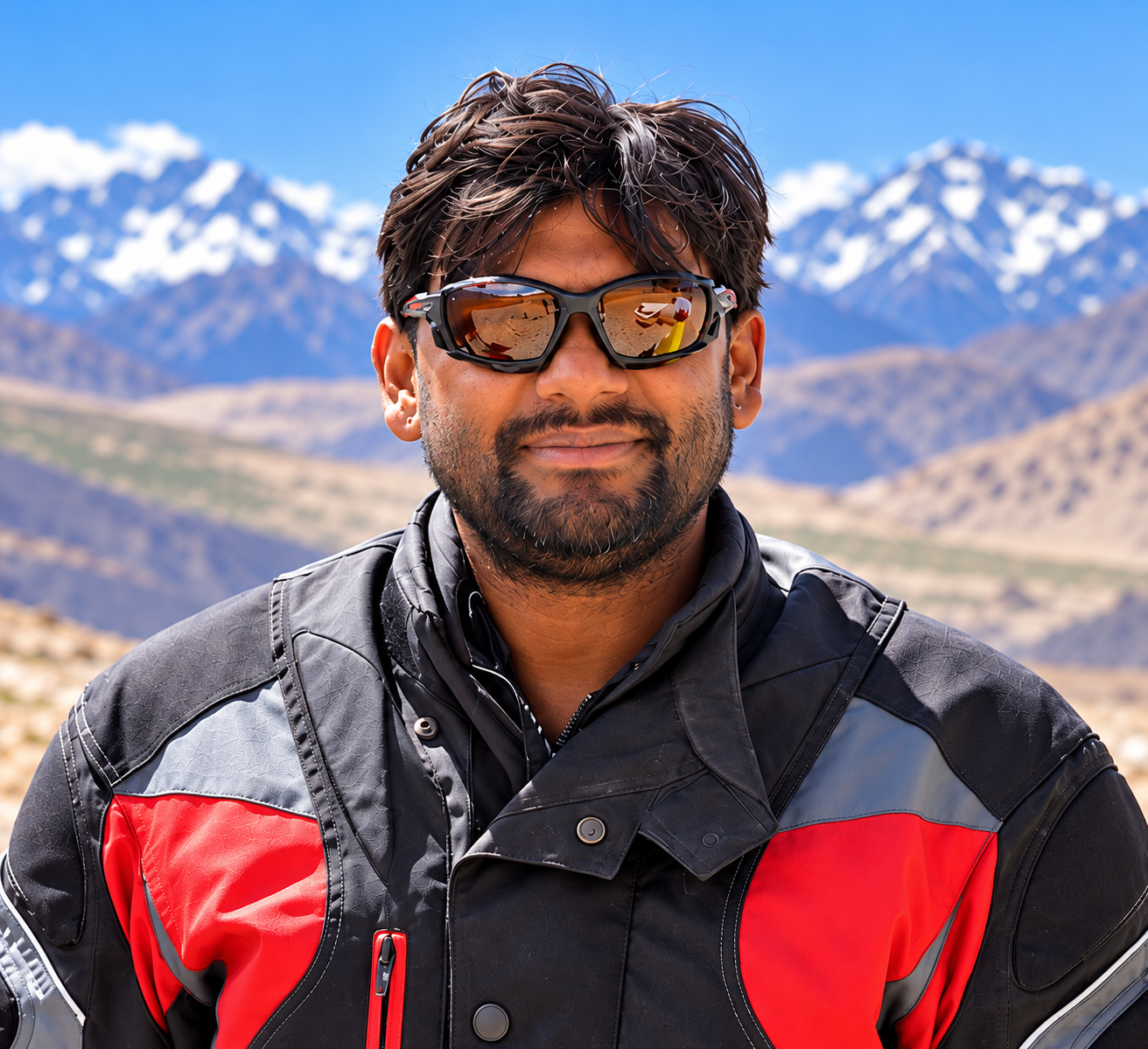 Lalit Prakash Pillai, owner and road captain of Ladakh Moto Tours
